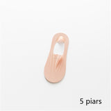 Lot de 5 chaussettes invisibles respirantes en soie glacée