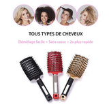 Brosse à cheveux en poils de sanglier - Anti casse