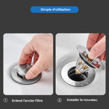 2x Filtre d'évier universel en acier inoxydable