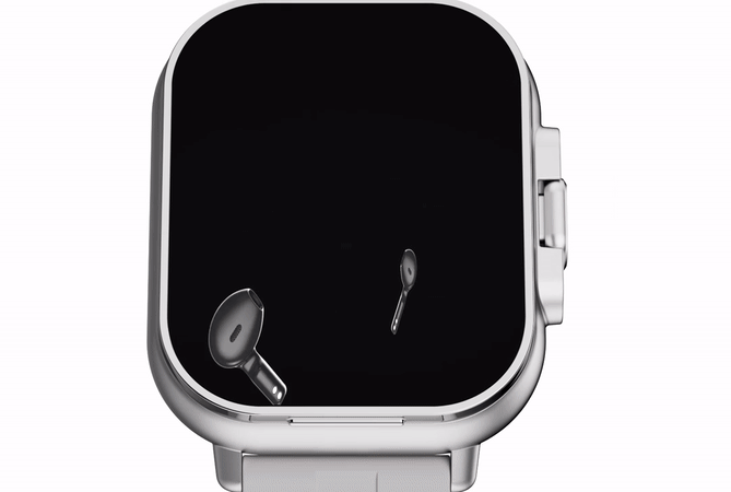 Montre intelligente connectée 2 en 1 avec écouteurs
