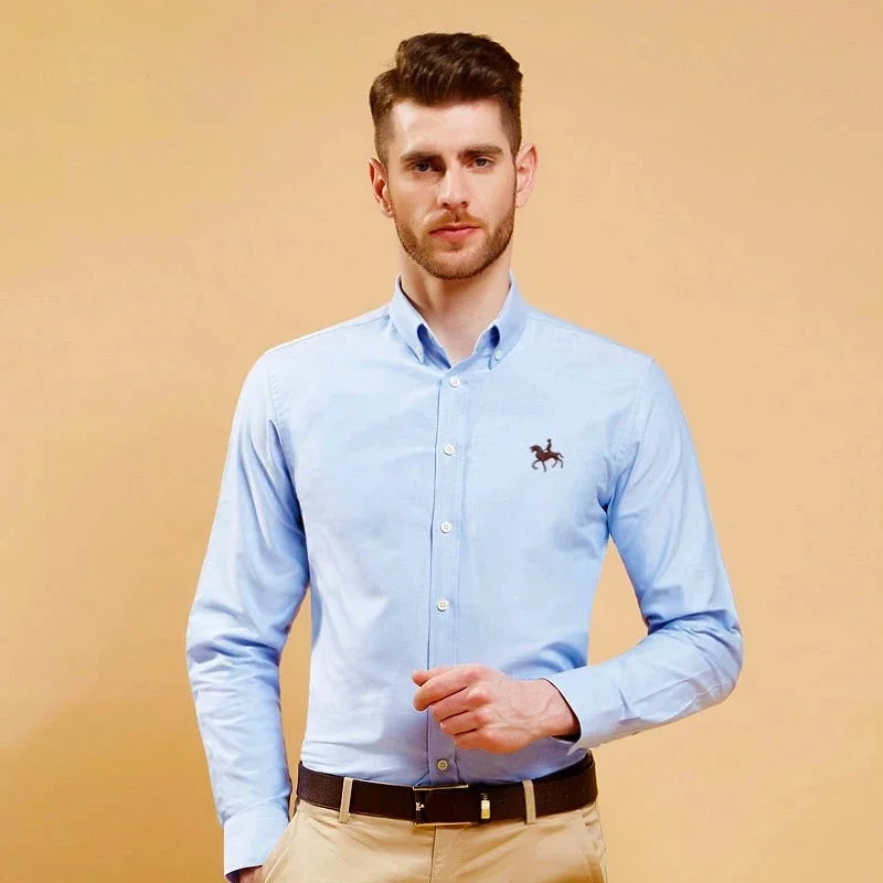 Chemise OXFORD en coton à manches longues