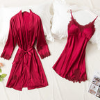 Ensemble de pyjama en satin - 5 pièces
