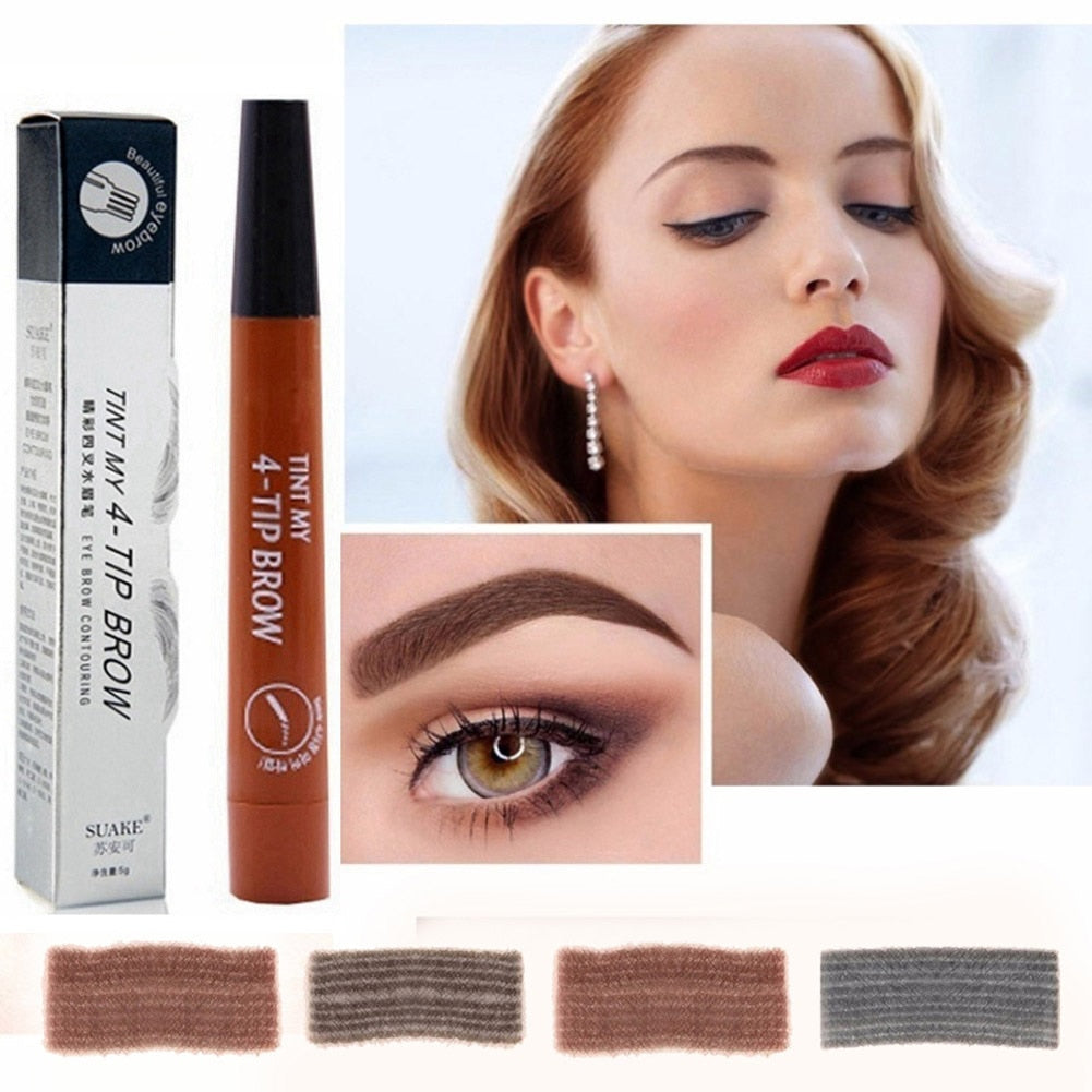 BROW PEN - Stylo feutre à sourcils 4 pointes précises - 1 ACHETÉ = 1 OFFERT