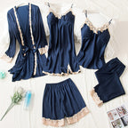 Ensemble de pyjama en satin - 5 pièces