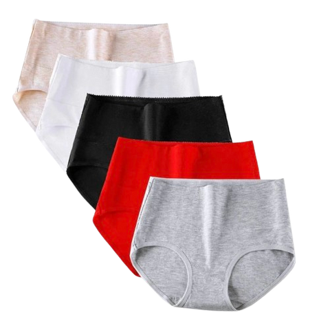 Lot de 3 Culottes Taille Haute en Coton Respirant