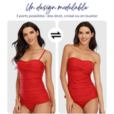 Maillot de Bain Débardeur à Bretelles Amovibles et Réglables
