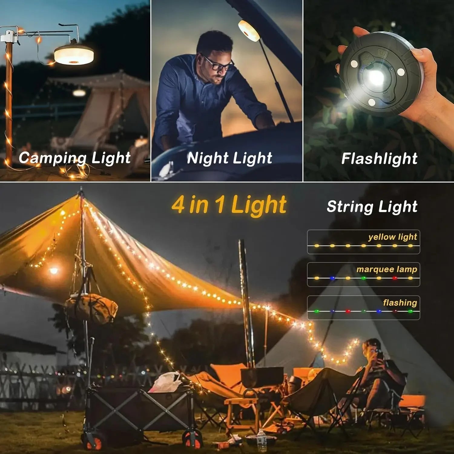 Guirlande LED Multi-Usage Rétractable & Rechargeable