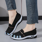 Chaussures Slip-On de Marche à Enfiler en Marille Respirante