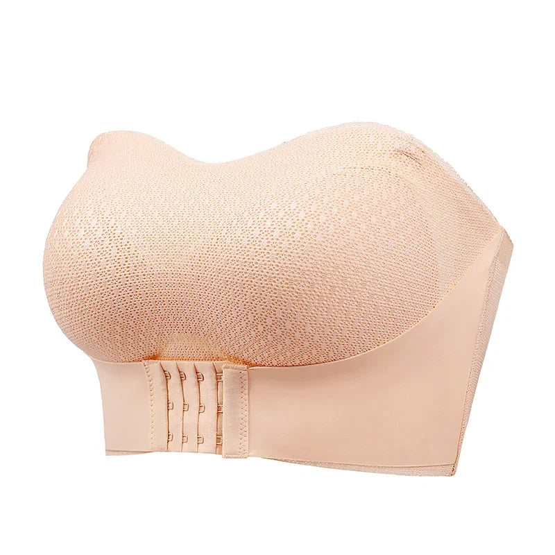 Soutien-gorge push-up sexy sans bretteles avec fermeture avant