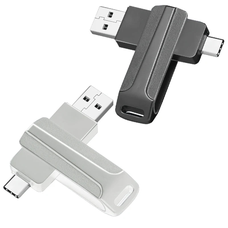 Clé USB 2.0 2 EN 1 USB-A & Type-C – Rotative à 360° – 8 Go à 128 Go – Stockage & Transfert pour Smartphone et PC