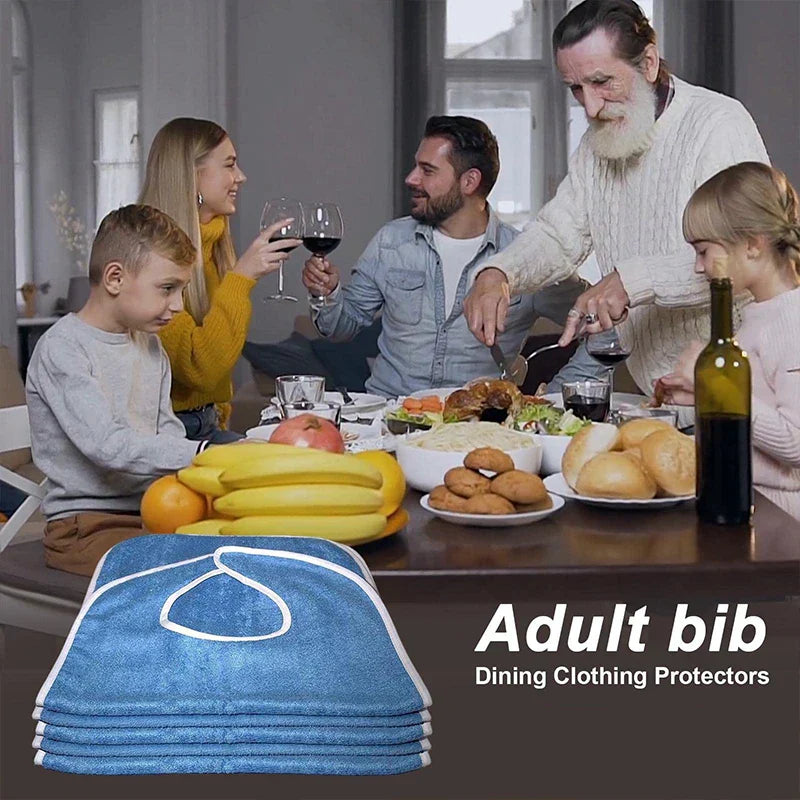 Bavoir XXL pour adulte en Microfibre lavable et réutilisable