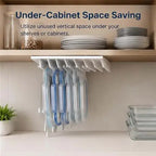 Lot de 20 Crochets de Rangement pour Couvercles – Support Sous Meuble Gain de Place – 1 ACHETÉ = 1 OFFERT