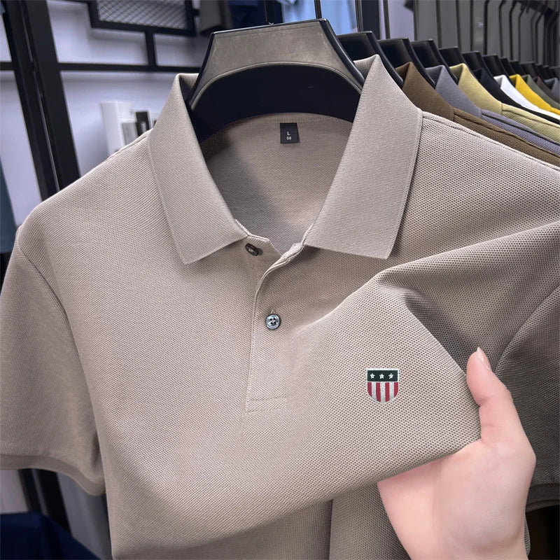 Men's Luxury 100% Cotton Polo Shirt - 23 Timeless Colors