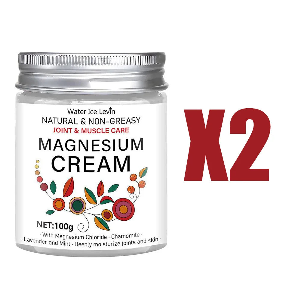 Crème au Magnésium, Camomille & Lavande – Soin Quotidien Muscles & Articulations – 1 Achetée = 1 OFFERTE