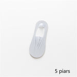 Lot de 5 chaussettes invisibles respirantes en soie glacée