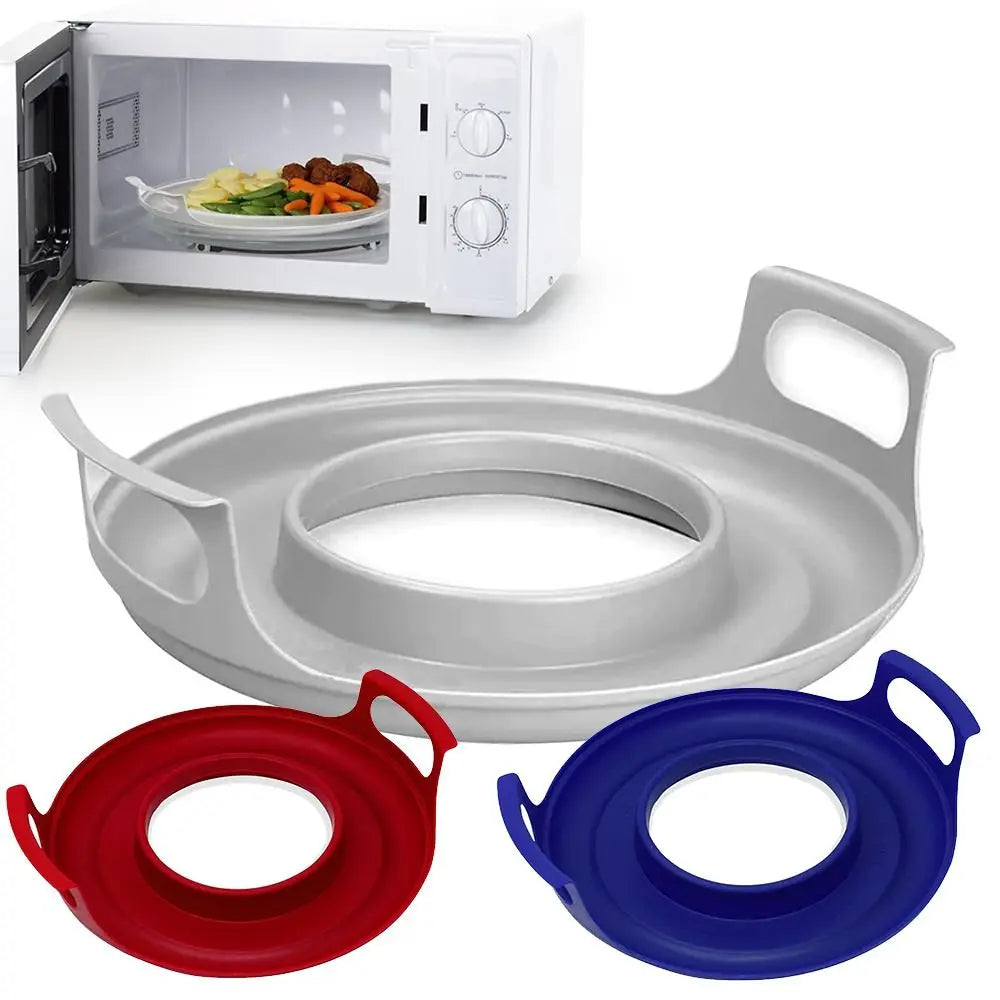 Support d’Assiettes pour Micro-Ondes en PP – Plateau Anti-Déformation pour Bols et Cuisson Vapeur