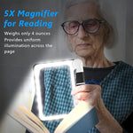 Loupe Éclairante 5X avec 48 LED – Lecture Facile