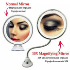Miroir grossissant avec LED intégrée