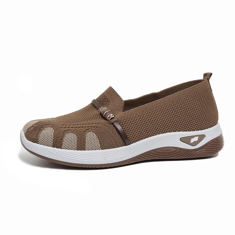 Chaussures Slip-On de Marche à Enfiler en Marille Respirante