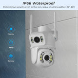Caméra de surveillance double optique HD - Vision nocturne et détection des mouvements