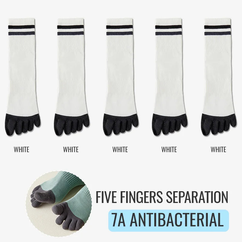 5 paires de Chaussettes Longues à 5 Doigts – Anti-Odeur & Anti-Frottement