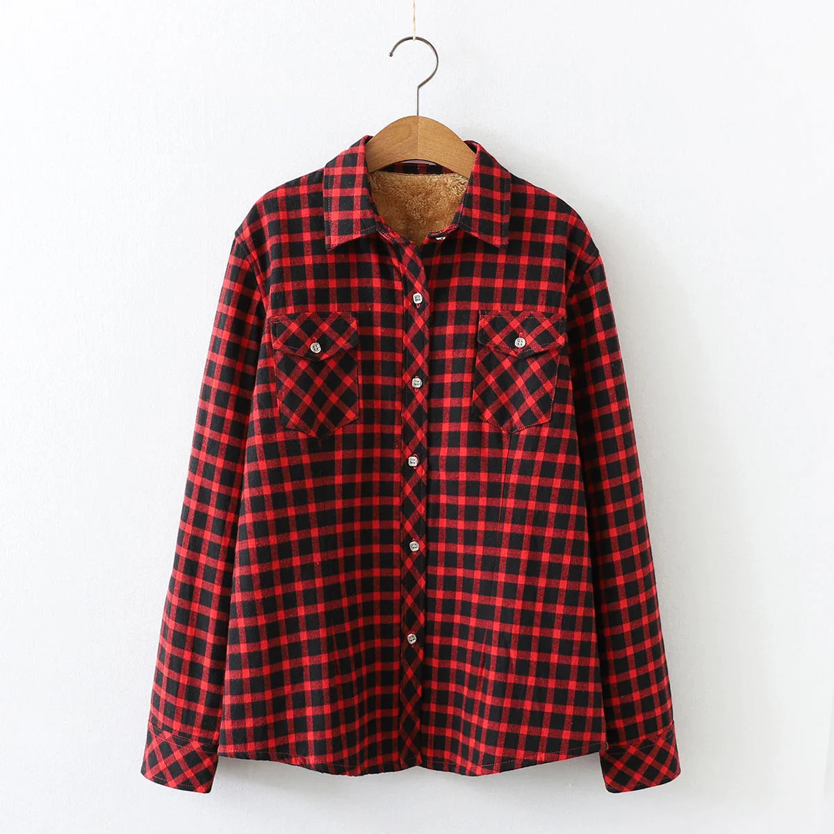 Chemise intérieur polaire à carreaux