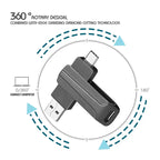 Clé USB 2.0 2 EN 1 USB-A & Type-C – Rotative à 360° – 8 Go à 128 Go – Stockage & Transfert pour Smartphone et PC