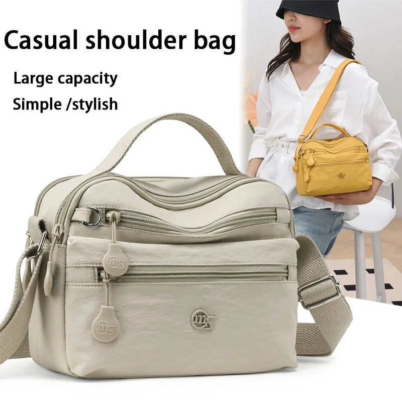 Sac Bandoulière Femme Grande Capacité en Nylon Imperméable