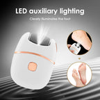 Mini Râpe Électrique Anti-Callosités et Peaux Mortes - 2 Vitesses & LED