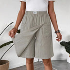 Short 2 en 1 Jupe Léger à Taille Élastique et Poches