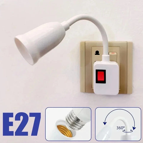 Douille E27 avec Interrupteur – Tête Orientable 360°