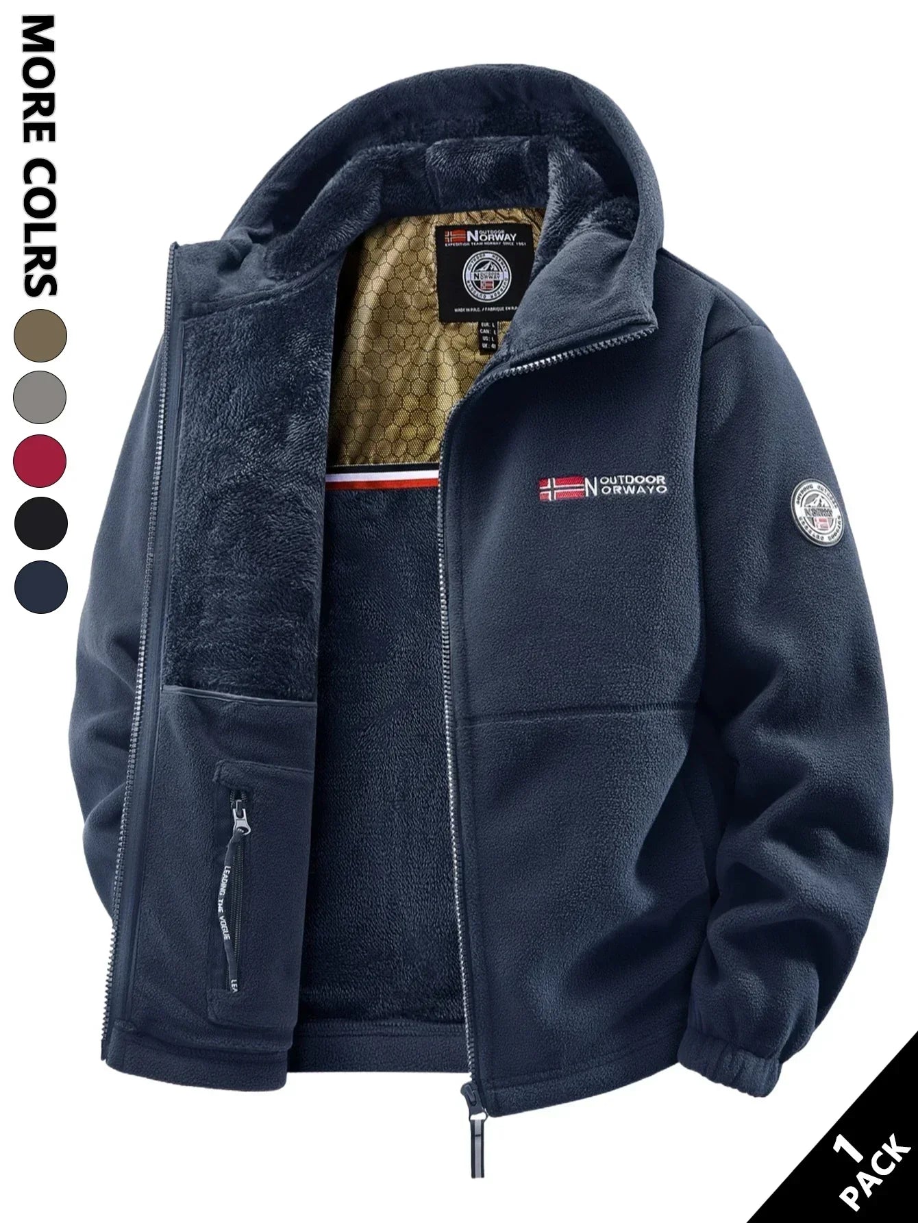 NORWAY - Veste Polaire à Capuche Doublée ULTRA CHAUDE