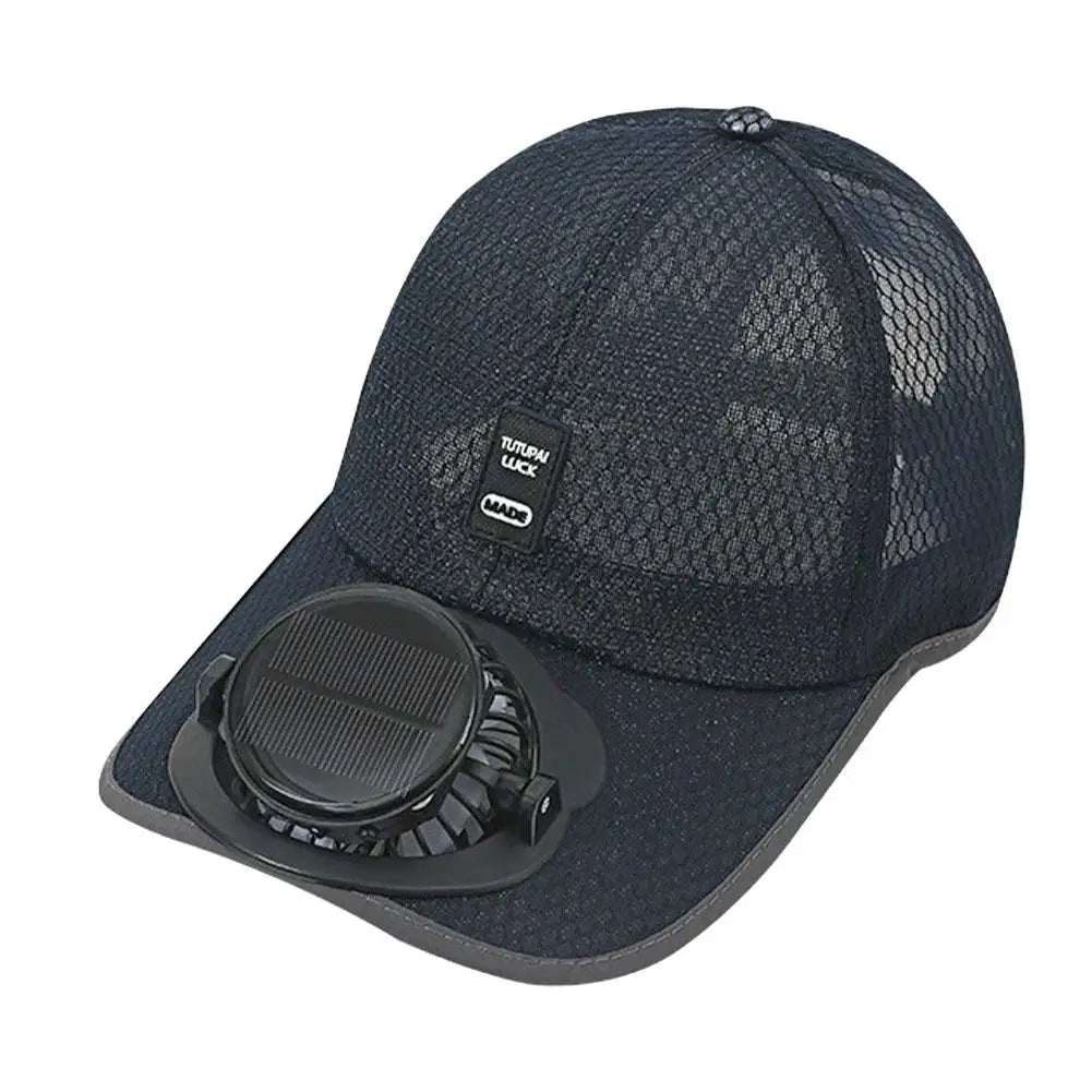 Solar Visor with Integrated Fan – Anti-UV, Breathable, and USB Rechargeable for Outdoor Activities