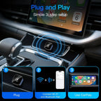 Adaptateur CarPlay Sans Fil et Android Auto – Plug & Play, Connexion Rapide et Stable pour iPhone et Android