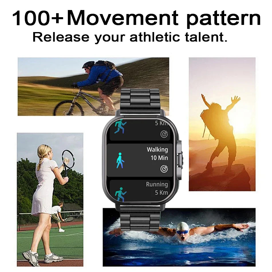 Montre intelligente connectée 2 en 1 avec écouteurs