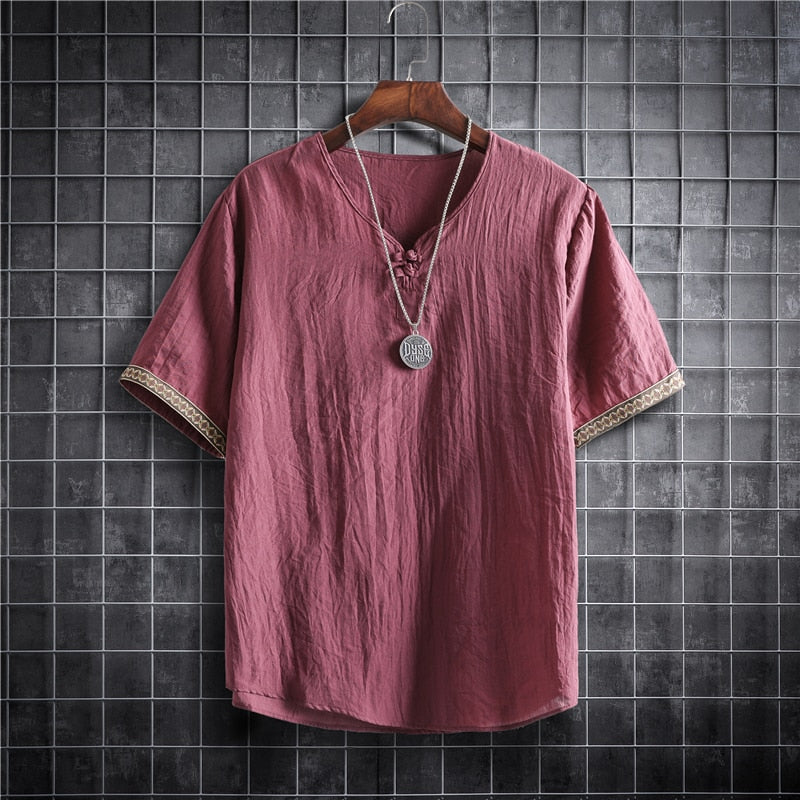 Korean Linen T-Shirt - Lightweight and Breathable