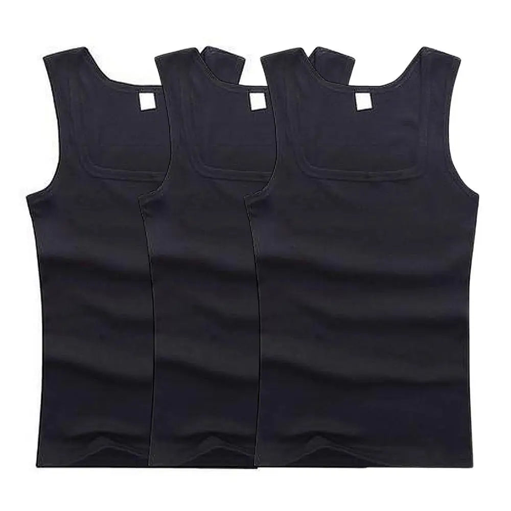 Lot de 3 Débardeurs en Pur Coton Col en U