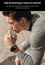 Montre intelligente connectée 2 en 1 avec écouteurs