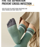 5 paires de Chaussettes Longues à 5 Doigts – Anti-Odeur & Anti-Frottement