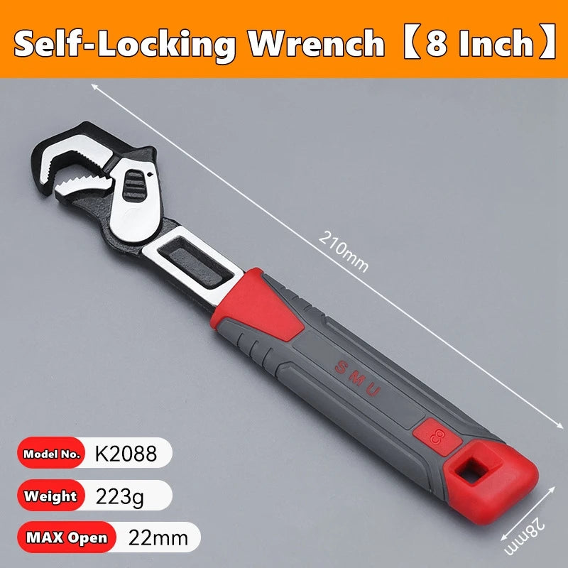 Clé Universelle Auto-Serrante 8/10" – Réglage Rapide Multifonction pour Plomberie & Automobile