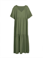 Robe Longue Cosy Max Ample & Col V - Spéciale Grandes Tailles