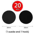 Pack of 20 Universal Self-Adhesive Hook and Loop Fasteners - Strong Hold