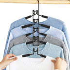 Cintre Multiple 5 Niveaux Gain de Place en Métal – Antidérapant avec Mousse de Protection pour Vêtements