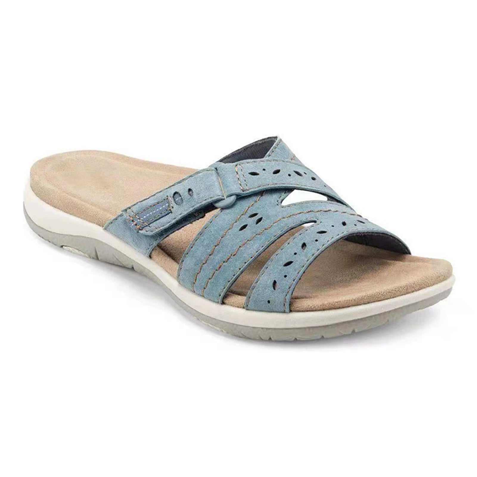 Sandales Orthopédiques Femme à Velcro Réglable – Confort Premium et Design Ajouré