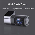 Mini Dashcam Rotative 360° pour Voiture 1080P Ultra HD WiFi - Vision Nocturne & Enregistreur DVR