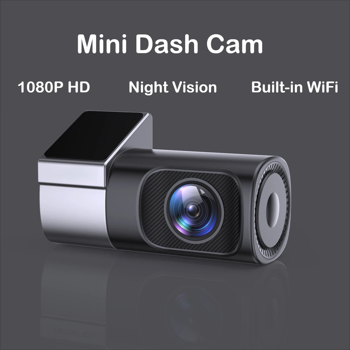 Mini Dashcam Rotative 360° pour Voiture 1080P Ultra HD WiFi - Vision Nocturne & Enregistreur DVR
