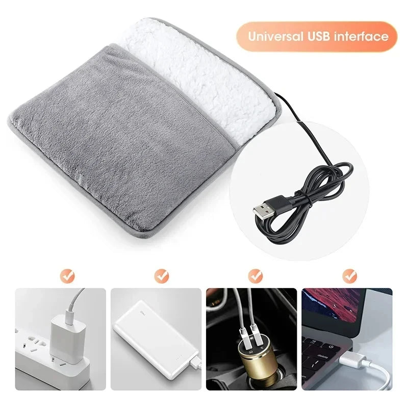 Chauffe-Pieds Portable – Tissu Doux & Chauffage Rapide