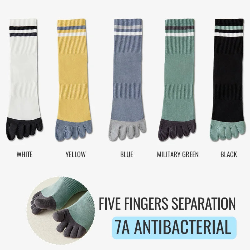 5 paires de Chaussettes Longues à 5 Doigts – Anti-Odeur & Anti-Frottement