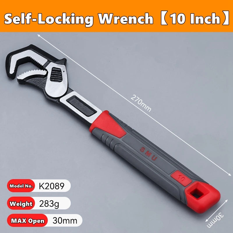 Clé Universelle Auto-Serrante 8/10" – Réglage Rapide Multifonction pour Plomberie & Automobile