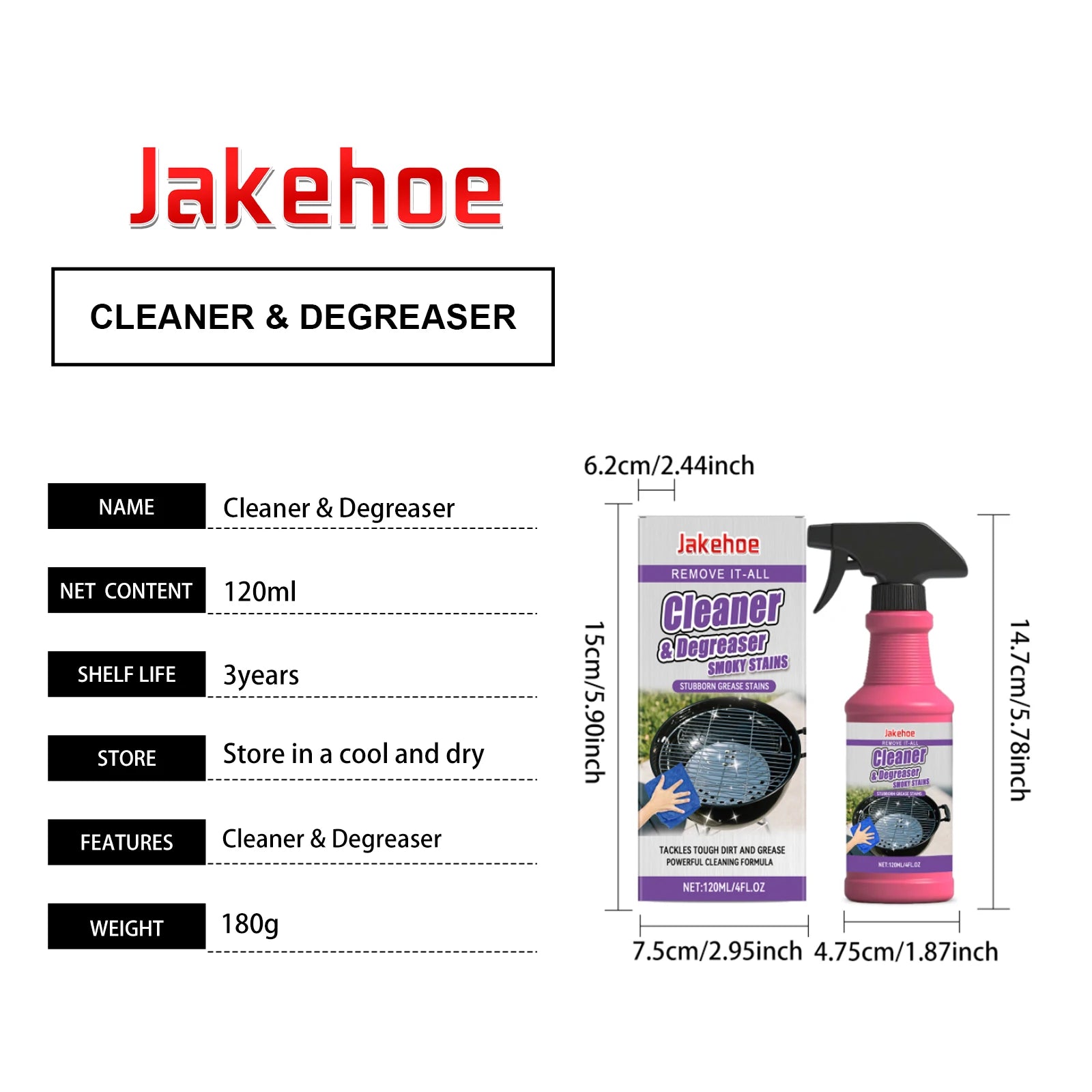 Nettoyant Dégraissant pour Barbecue 120 ml – Élimine Graisse Tenace et Dépôts de Carbone Sans Endommager le Gril